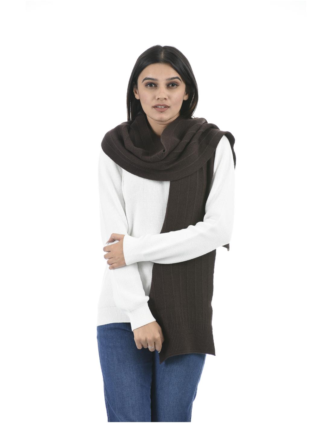 Portobello Wome Casual Wear Brown Muffler